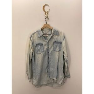 ONE Long Sleeve Button Down Tops Shirt Size M